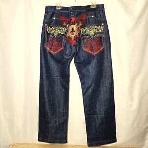 Vintage 90's Y2K Delf Trading IMPERIOUS Mens Straight Leg Blue Jeans 36 X 32